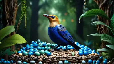 El Ladrón Obsesivo de la Jungla: El Pájaro que Construye Galerías de Arte con Objetos Robados para Seducir