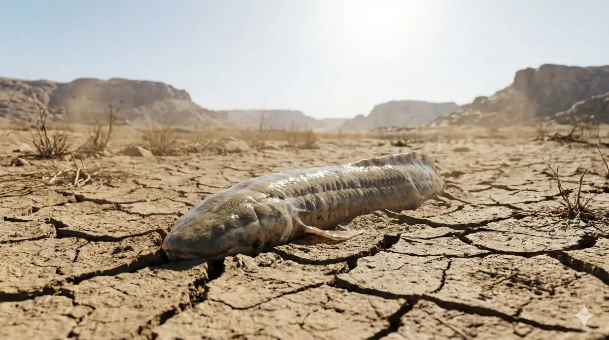 El Pez Pulmonado Africano: El que se Envuelve en un Saco de Moco y "Muere" Hasta que Vuelva la Lluvia