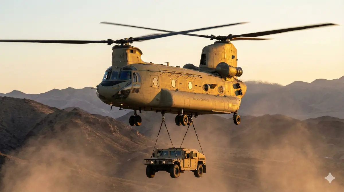 El Rey del Combate Clásico- CH-47F Chinook (Velocidad- 315 km_h)