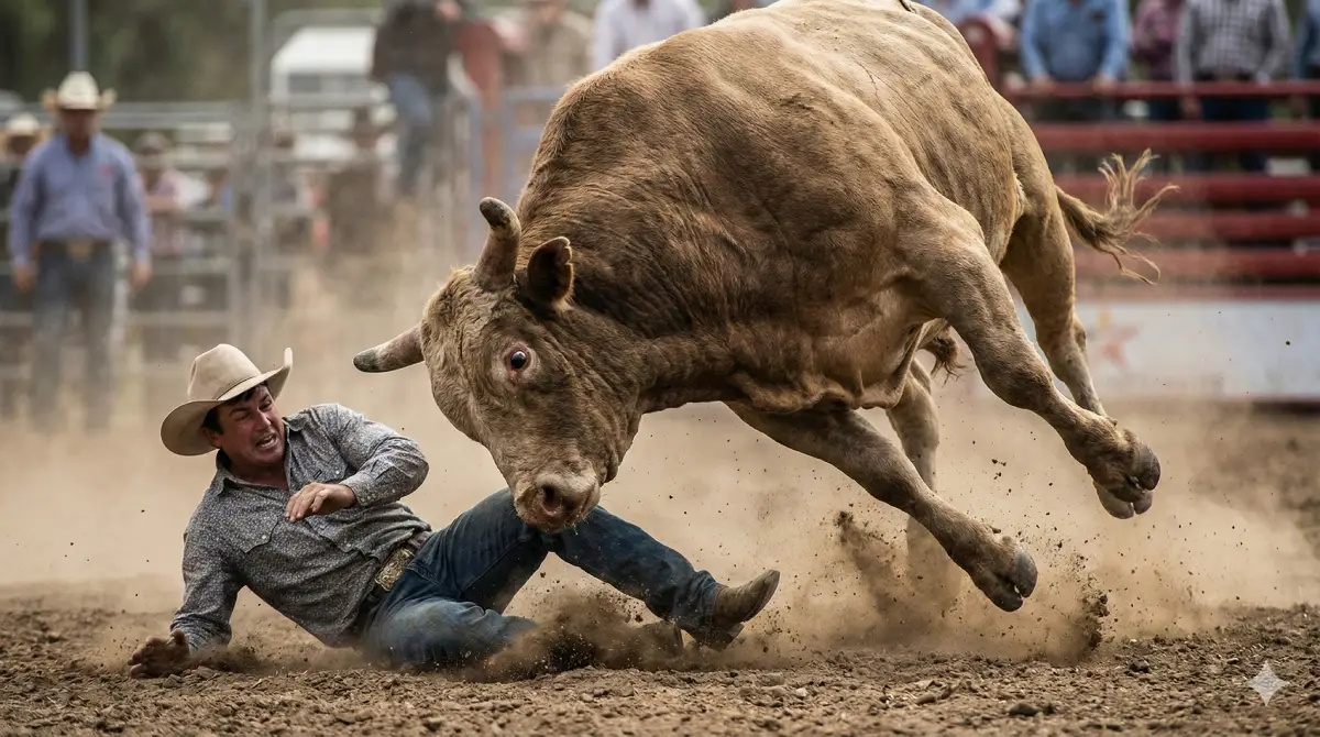 Rodeo de Toros- No Es El Animal, Es El Golpe Seco En El Suelo