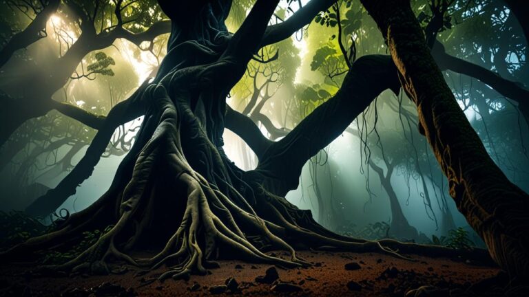 Higuera Estranguladora: El parásito vegetal que nace en la copa de un árbol anfitrión y lanza raíces hacia abajo hasta asfixiarlo por completo y ocupar su lugar