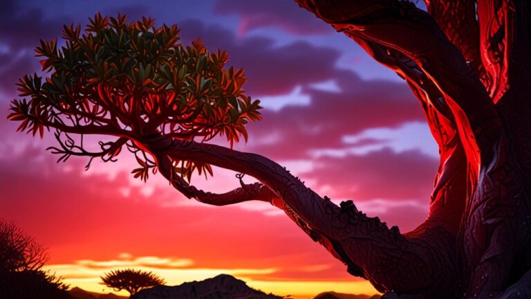 Dracaena Cinnabari (Sangre de Dragón): El árbol alienígena de la isla de Socotra que sangra una resina roja espesa y brillante si cortas su corteza