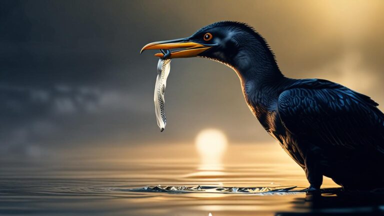 Pesca con Cormorán: La antigua técnica asiática de atar el cuello de un ave para que pesque para su amo sin poder tragar la presa
