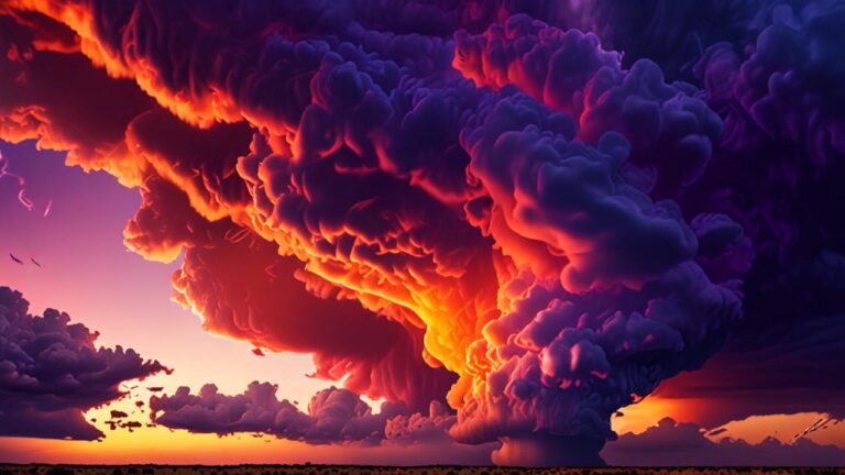 Nubes Mammatus: Las bolsas colgantes en el cielo que parecen uvas gigantes o senos y que indican que una tormenta severa se está disipando