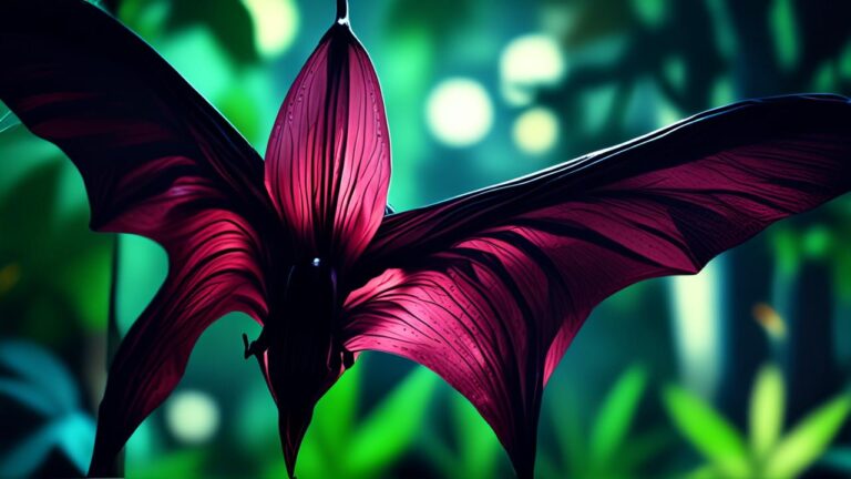Tacca Chantrieri (Flor Murciélago): La orquídea negra con "bigotes" de gato de 70 cm que parece un murciélago volando directo a tu cara