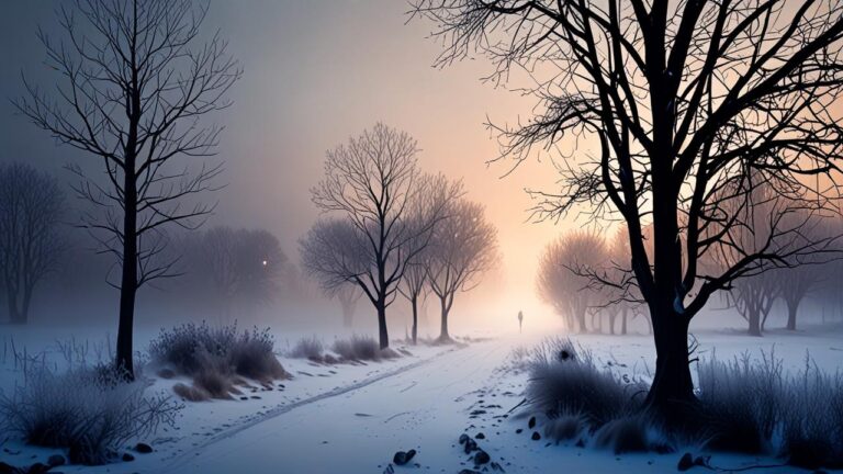 Cencellada (Niebla Congelada): El fenómeno que cubre paisajes enteros con agujas de hielo blanco creando un mundo fantasma de silencio absoluto